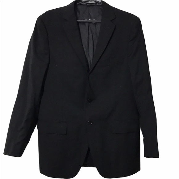 Dkny Other - DKNY Black Wool Modern Fit Men’s 2 Button Blazer Sz 38